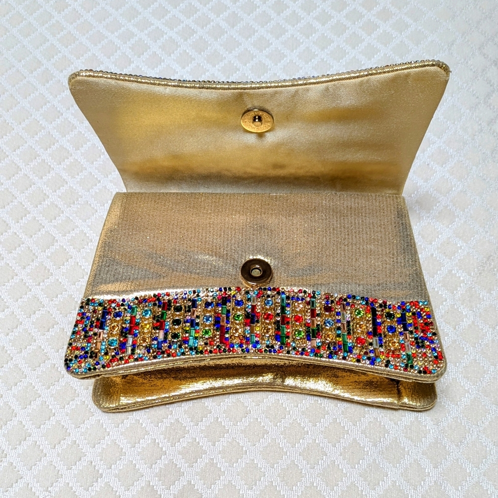 Elegant Multicolor Rhinestone Handbag - Picture 5 of 13